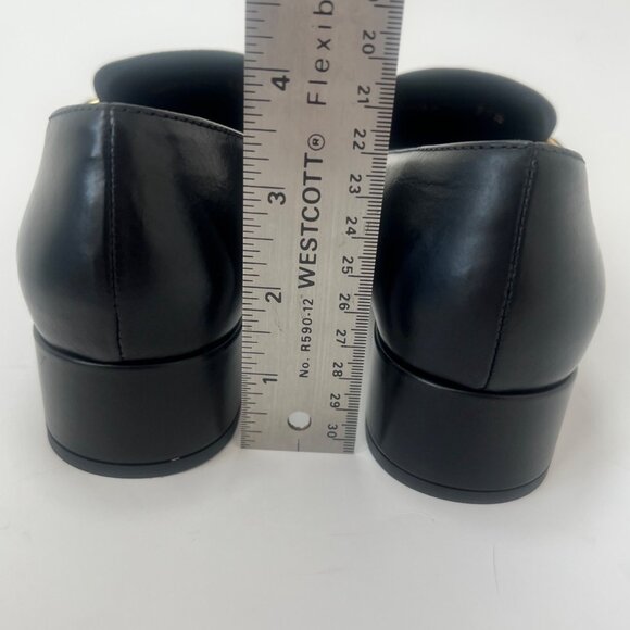 Prada Studded Spazzolato Stud Women Leather Loafers Pumps Size 36.5 - Picture 8 of 16